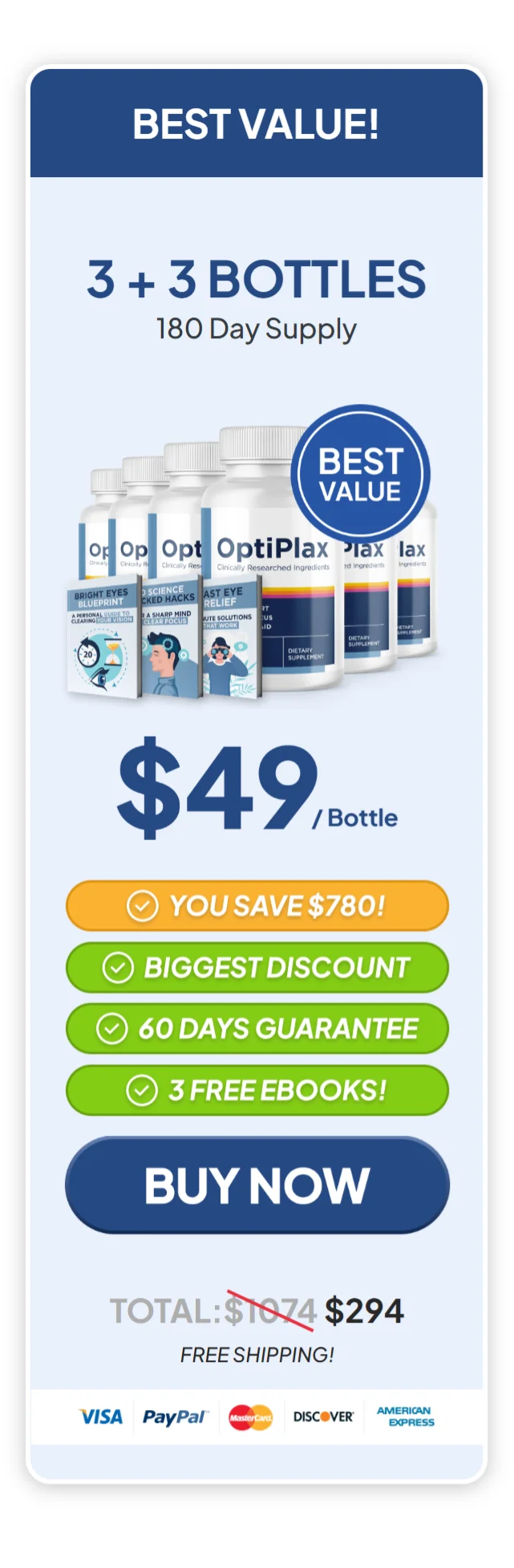 OptiPlax™ 6 bottles pricing